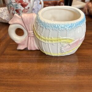 Rubens Original California Pottery Planter Baby‎ Girl Bow